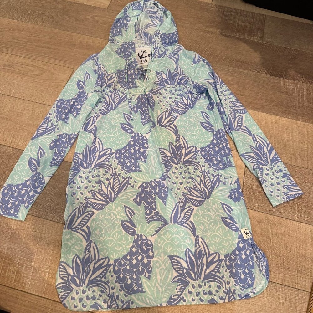 HIHO WOMENS SMALL HOODED NWOT SWIM COVER DRESS